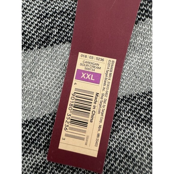 Merona women's cardigan sweater sour cream geometric V neck size XXL - Picture 7 of 11